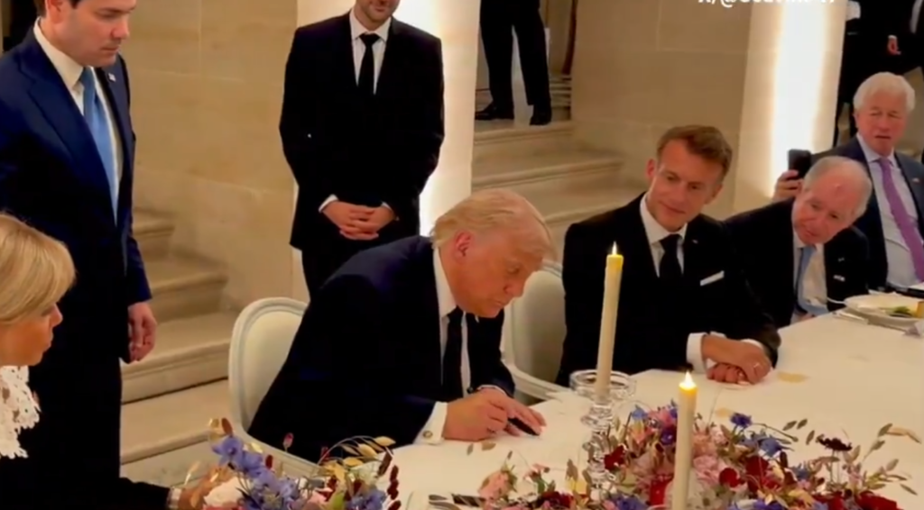Historic Breakthrough: Trump Signs Landmark Iran Peace Deal at Palace of Versailles President Donald Trump and French President Emmanuel Macron at the historic signing of the U.S.-Iran peace agreement inside the Palace of Versailles.